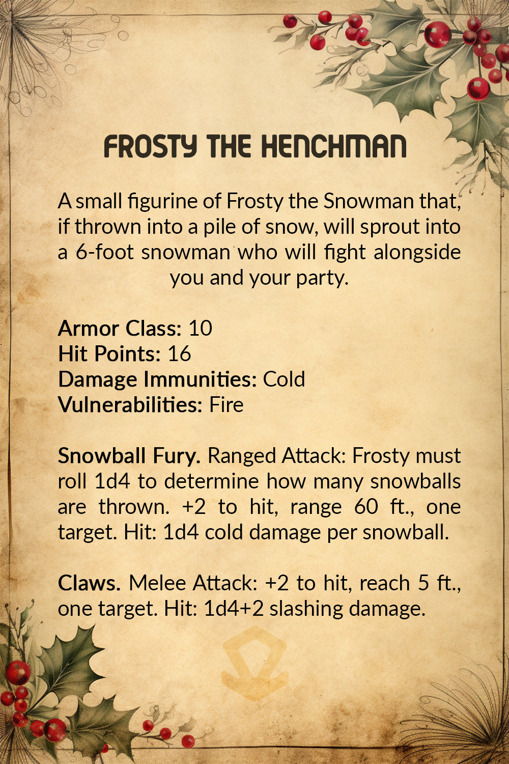 Christmas Magic Items