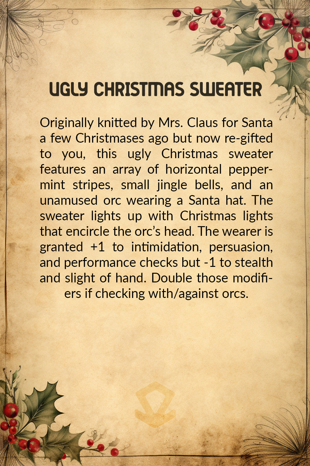 Christmas Magic Items