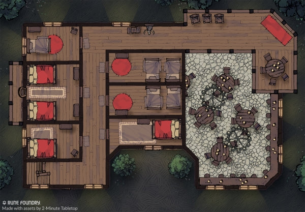 DnD map, tavern and inn upstairs | Rune Foundry