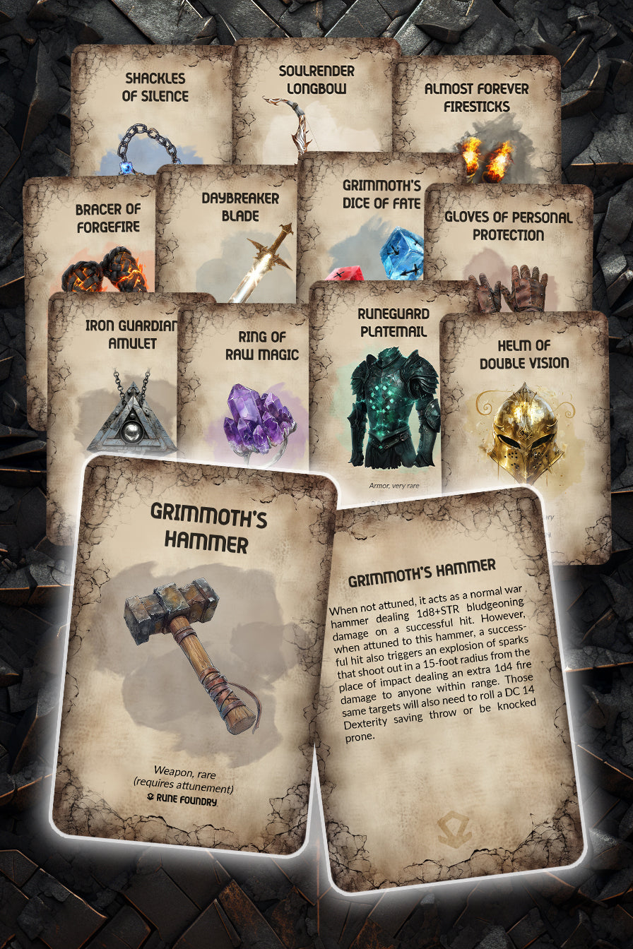 Grimmoth's Magic Items