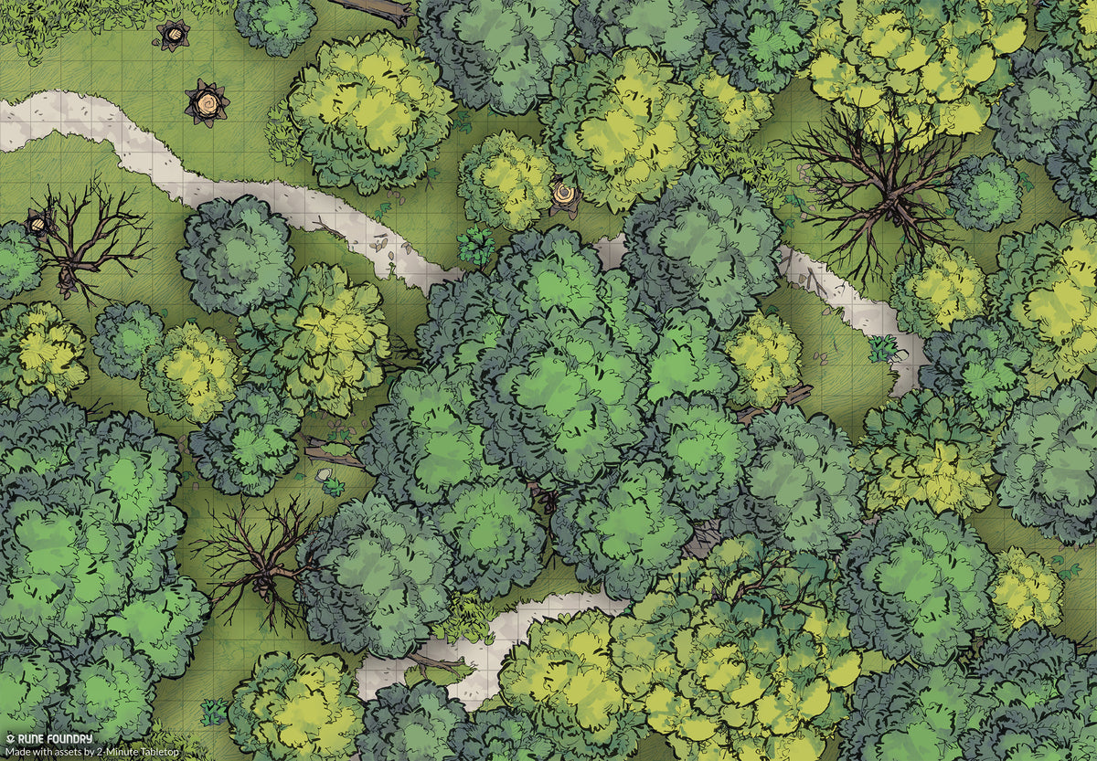Forest Map Etf Free DnD Forest Battle Map Pack – Rune Foundry
