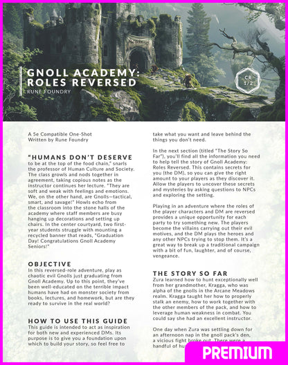 Gnoll Academy: Roles Reversed