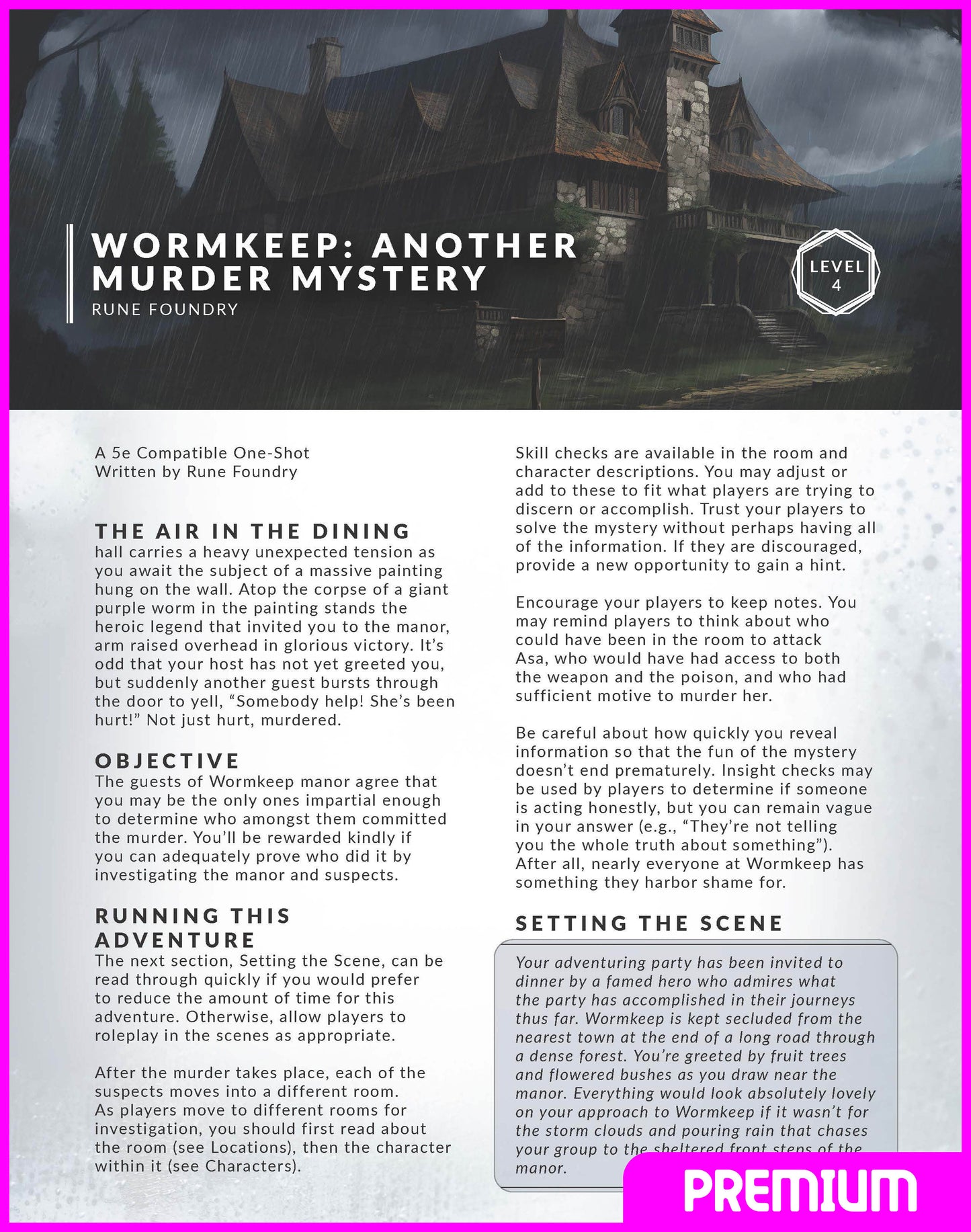 Wormkeep DnD Murder Mystery Page 1