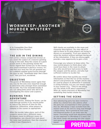 Wormkeep DnD Murder Mystery Page 1