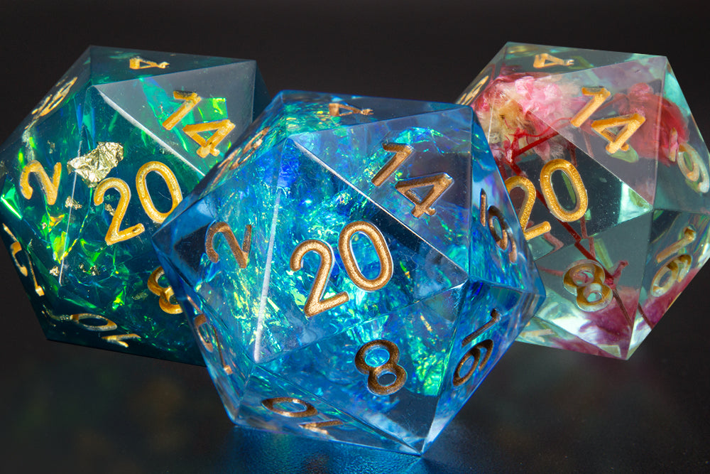 d20 Sharp Edge Resin Dice Sets for DnD