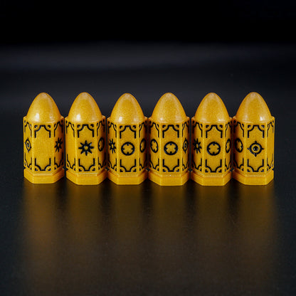 Wild Imaginary West RPG dice six gold