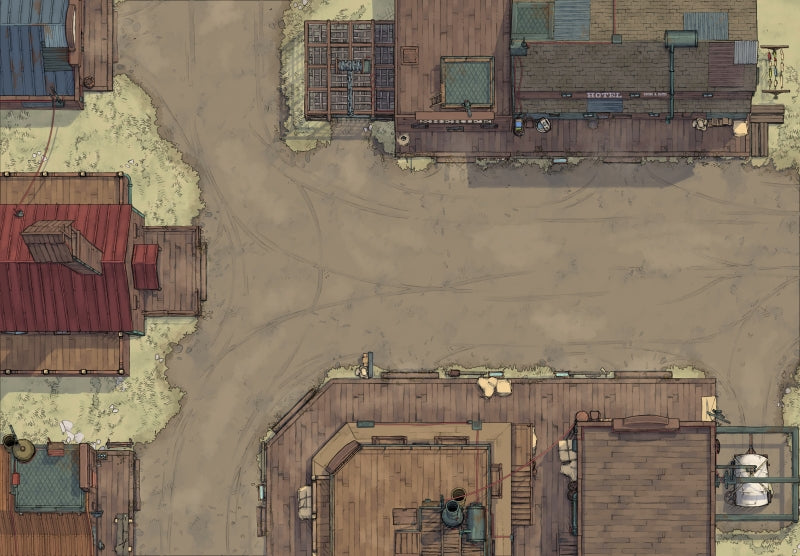 Wild Imaginary West Battle Map Pack #1
