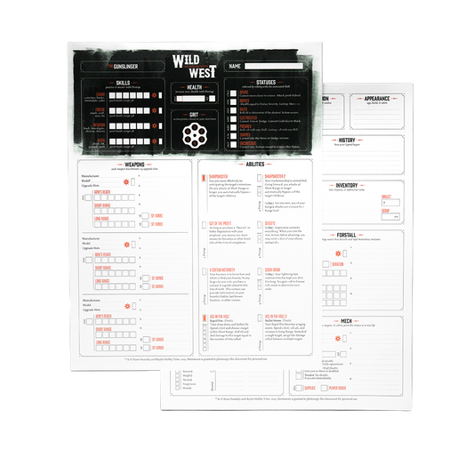 WIW Character Sheets