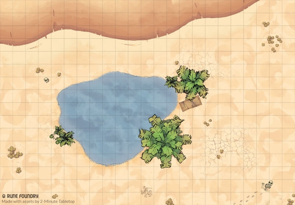 DnD map, desert oasis | Rune Foundry
