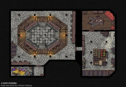 DnD map, tavern and inn downstairs | Rune Foundry